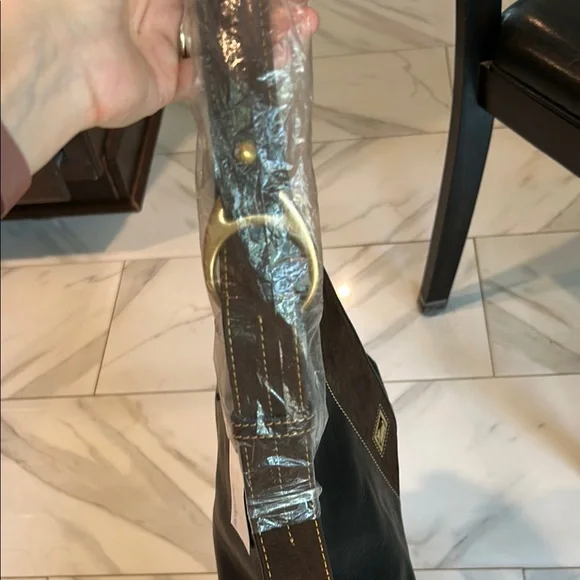 Dooney & Bourke Brown Leather Maya Hobo Bag - Picture 5 of 9